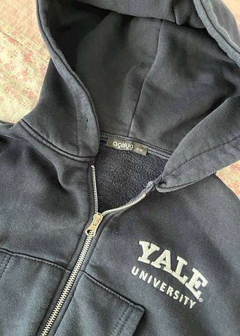 Lacivert Fermuarlı Kapüşonlu Sweatshirt - Görsel 2