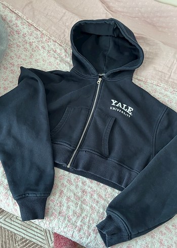 Lacivert Fermuarlı Kapüşonlu Sweatshirt - Görsel 3