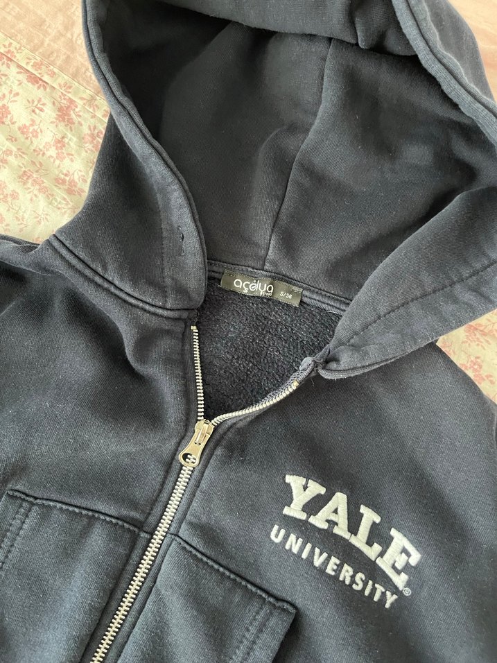 Lacivert Fermuarlı Kapüşonlu Sweatshirt - Görsel 2