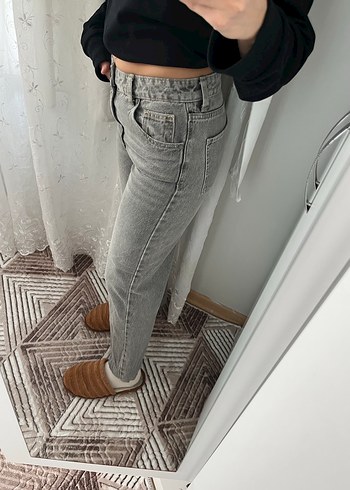 Bershka gri jean - Görsel 4