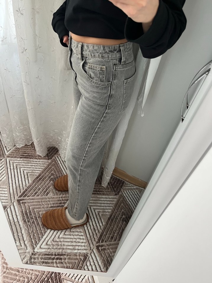 Bershka gri jean - Görsel 4