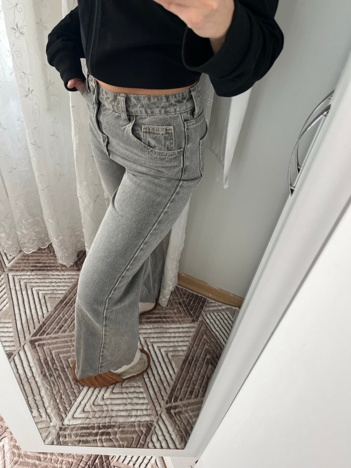 Bershka gri jean - Görsel 3