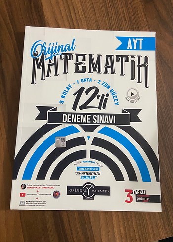 Orijinal Matematik AYT 12'li Deneme Sınavı