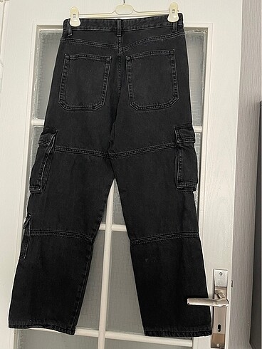 Kargo cep bayan kot pantolon - Görsel 3