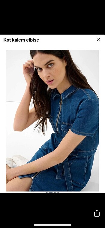 Kot kalem elbise - Görsel 3