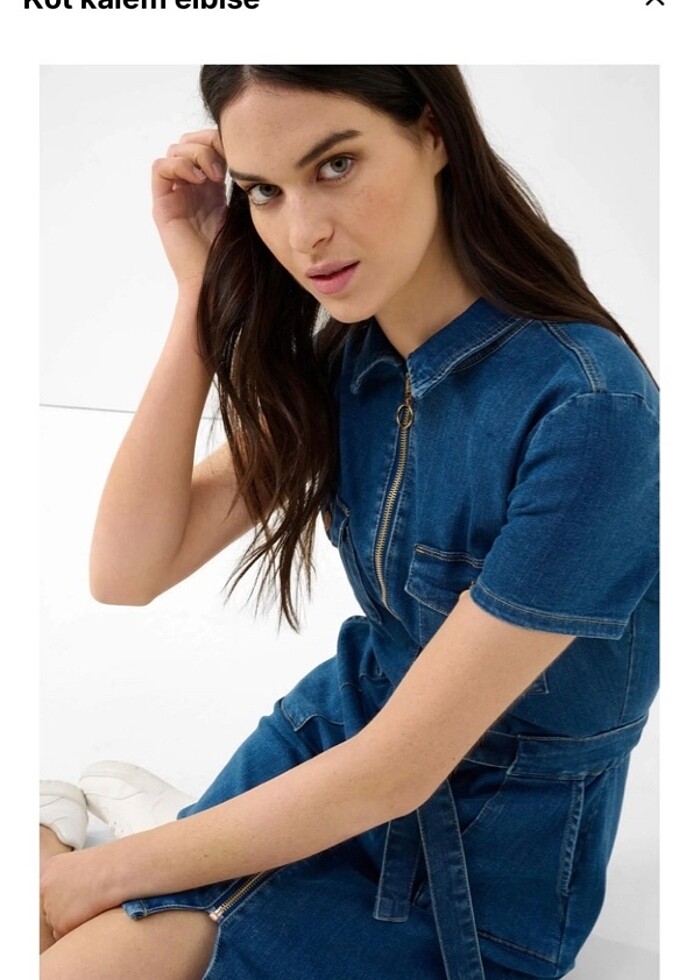 Kot kalem elbise - Görsel 3