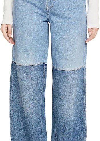Esprit Bayan Cift Renk Genis Paca Jean