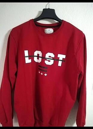 Kırmızı unisex sweatshirt 
