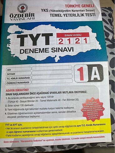 Özdebir tyt deneme
