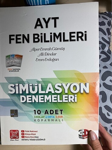 Ayt fen bilimleri 3D yayınları
