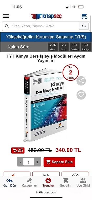 TYT kimya aydın ders işleyiş modülleri