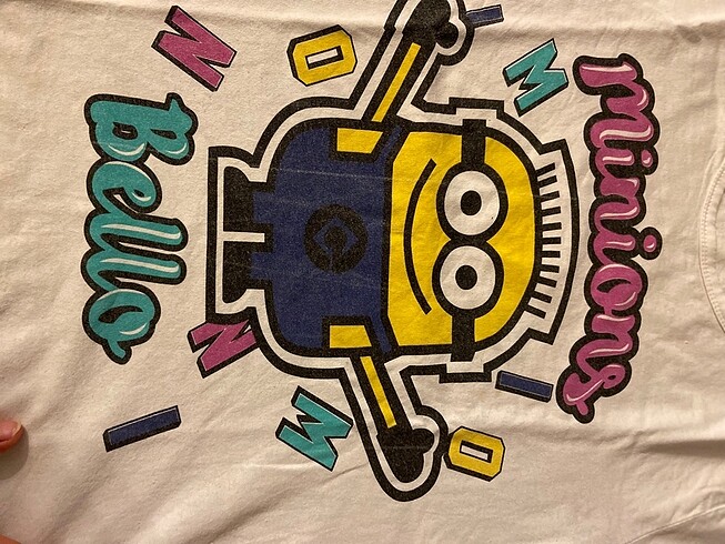 12-13 Yaş Beden beyaz Renk Minions tişört