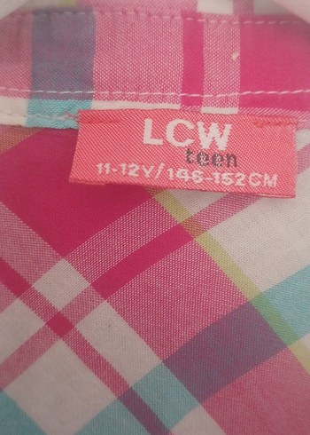 Kız Çocuk Pembe Kareli Düğmeli Gömlek - Görsel 2