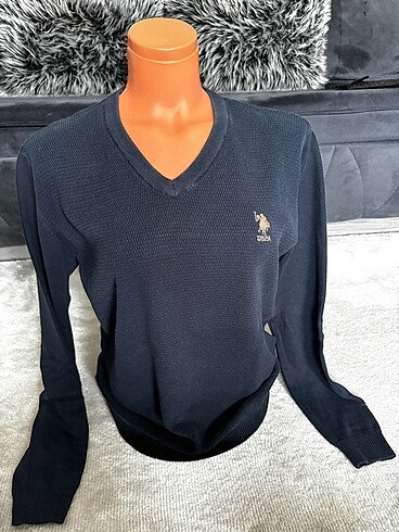KADIN V YAKA U.S POLO KAZAK