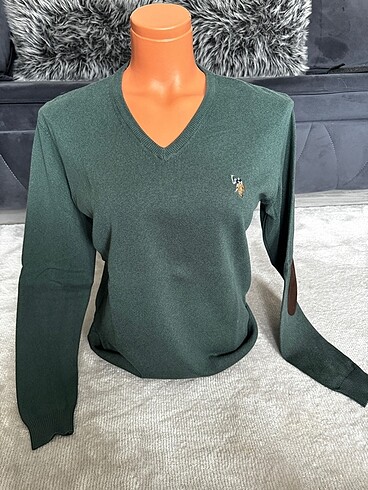 KADIN V YAKA U.S POLO KAZAK