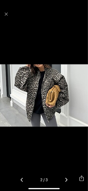 Zara Leopar oversıze bomber