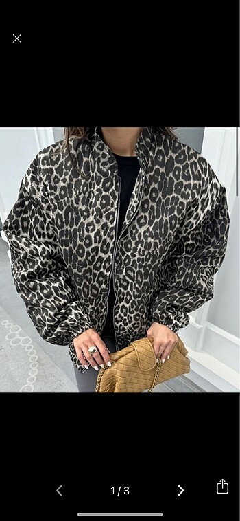Leopar oversıze bomber