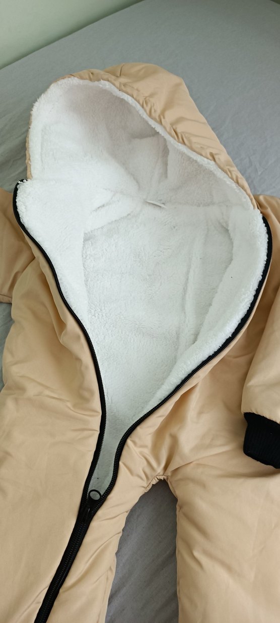 Bebek Bej Fermuarlı Tulumu - Görsel 2