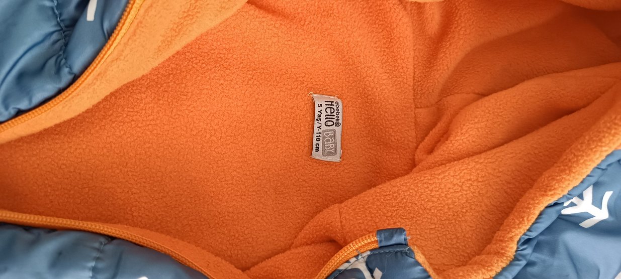 Erkek Çocuk Mavi Baskılı Fermuarlı Mont - Görsel 2