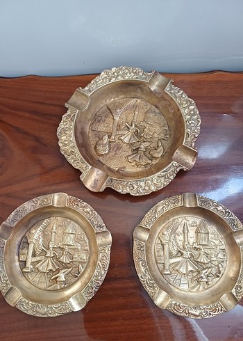 mevlana temalı pirinç kül tabağı