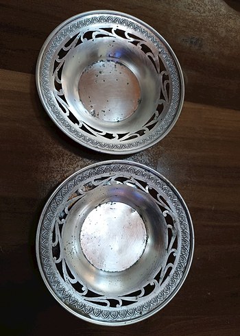 gümüş çay tabağı
