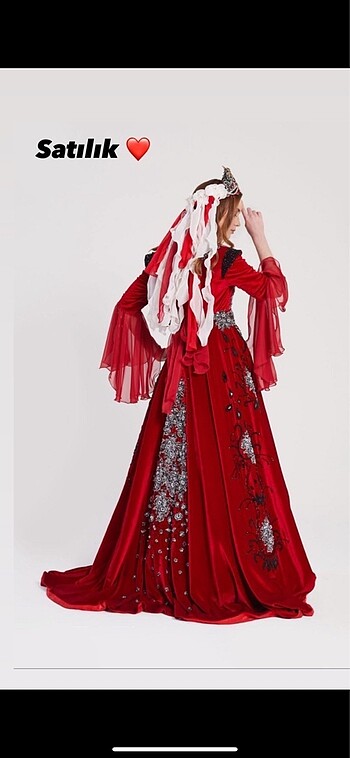 Alfabeta Kırmızı bindallı kaftan