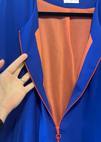 Mavi Kadın Uzun Kollu Hamile Ceketi - Görsel 3