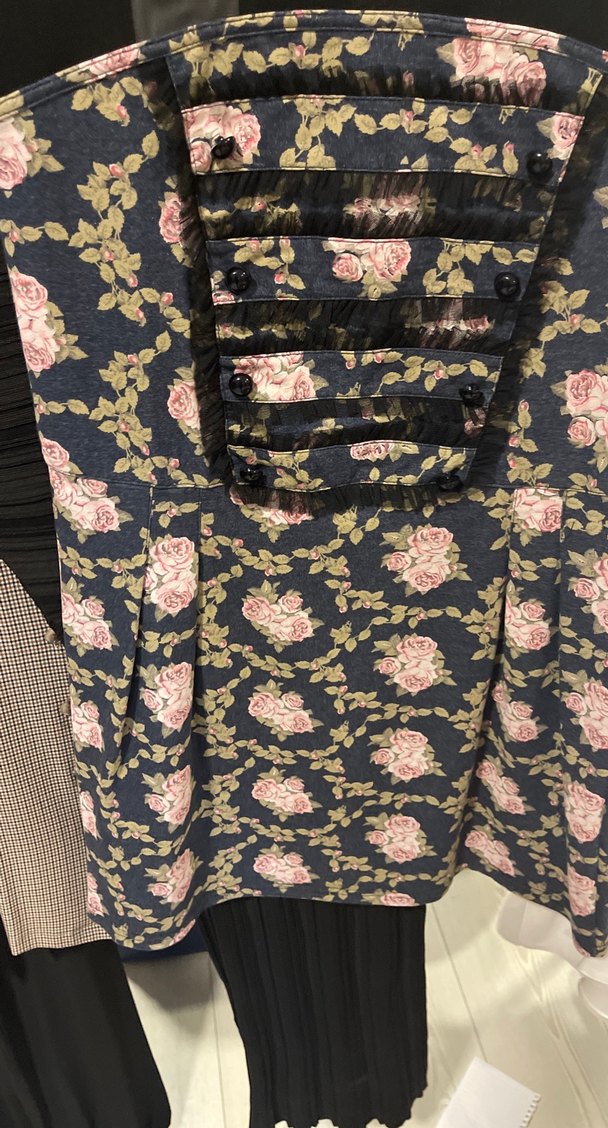 Çiçek Desenli Uzun Straplez Düğmeli Kadın Yelek - Görsel 4