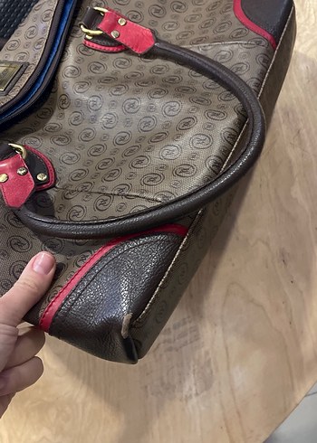 Kahverengi Baskılı Deri Kadın Omuz Çantası - Görsel 5