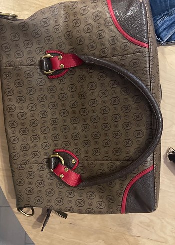 Kahverengi Baskılı Deri Kadın Omuz Çantası - Görsel 2