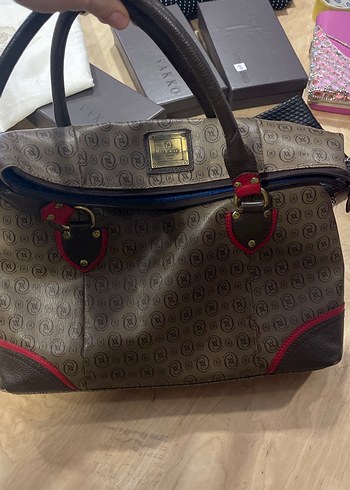 Kahverengi Baskılı Deri Kadın Omuz Çantası - Görsel 4