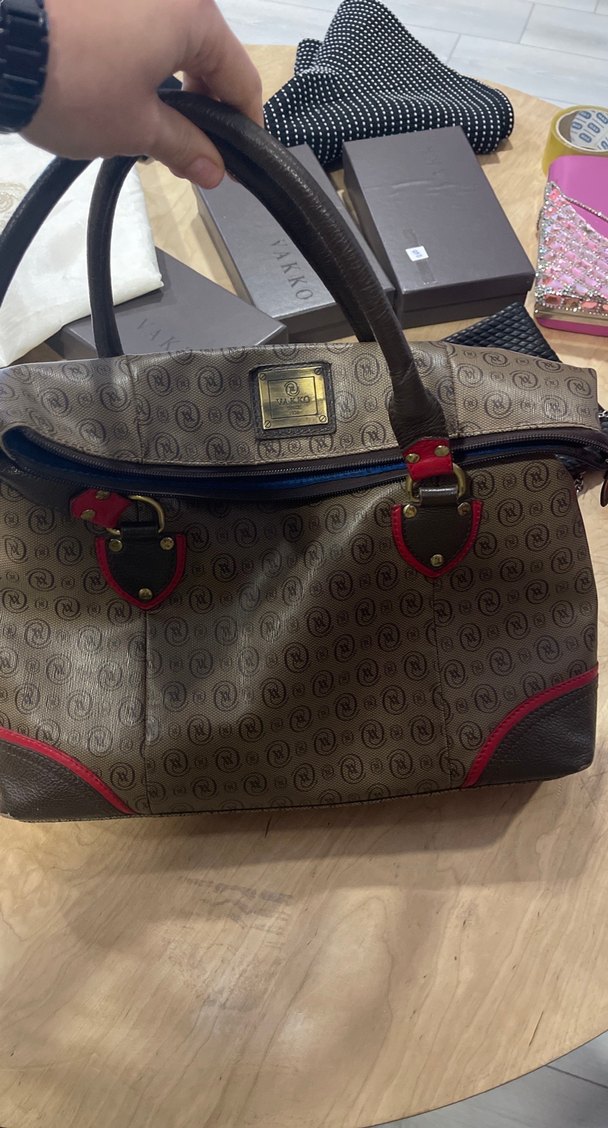 Kahverengi Baskılı Deri Kadın Omuz Çantası - Görsel 4