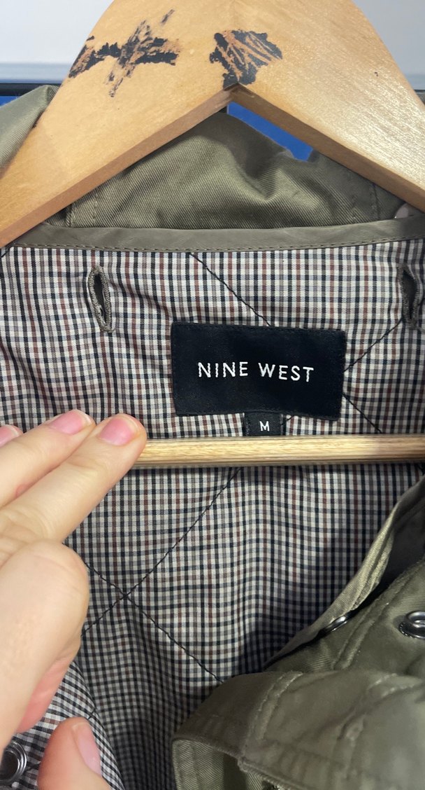 Kadın Haki Düğmeli Midi Ceket - Görsel 2