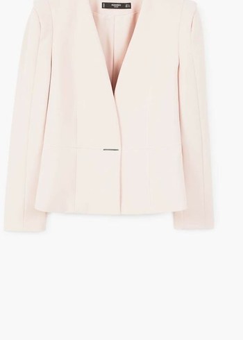 Mango Sikligin Simgesi Acik Pembe V Yaka Blazer