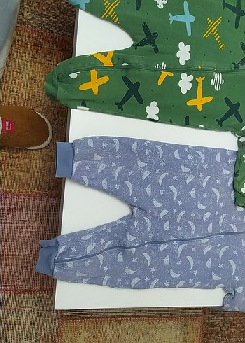 Renkli Baskılı Uzun Kollu Bebek Tulum - Görsel 2