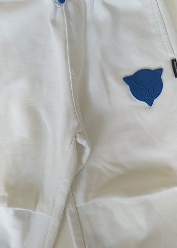 Beyaz Baskılı Kapüşonlu Erkek Eşofman Takımı - Görsel 4