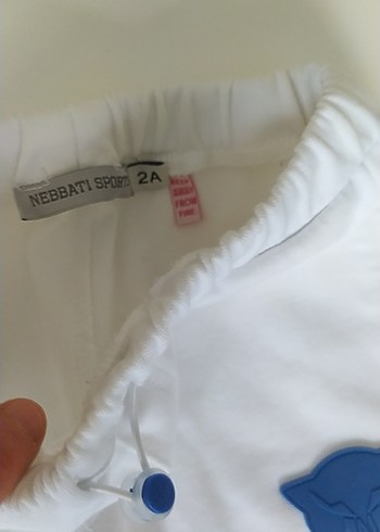 Beyaz Baskılı Kapüşonlu Erkek Eşofman Takımı - Görsel 5