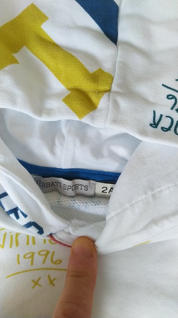 Beyaz Baskılı Kapüşonlu Erkek Eşofman Takımı - Görsel 3