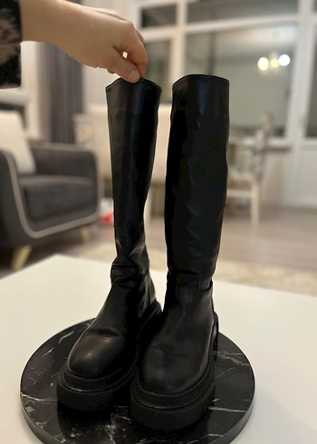 siyah dizalti çok yeni çizme bot - Görsel 4