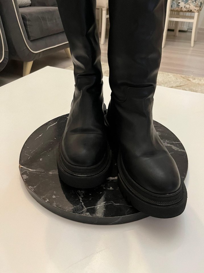 siyah dizalti çok  yeni çizme bot - Görsel 3