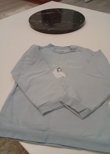 Kız Çocuk Gri Baskılı Uzun Kollu Sweatshirt - Görsel 3