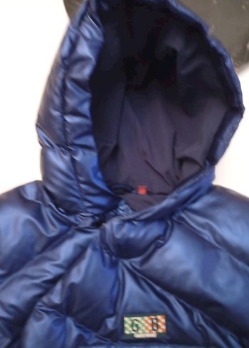 BG storeDüğmeli Kapüşonlu Erkek Çocuk Lacivert Mont - Görsel 4