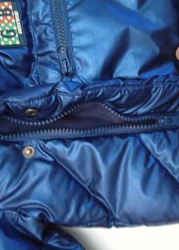 BG storeDüğmeli Kapüşonlu Erkek Çocuk Lacivert Mont - Görsel 7