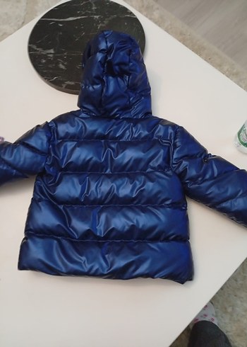 BG storeDüğmeli Kapüşonlu Erkek Çocuk Lacivert Mont - Görsel 2