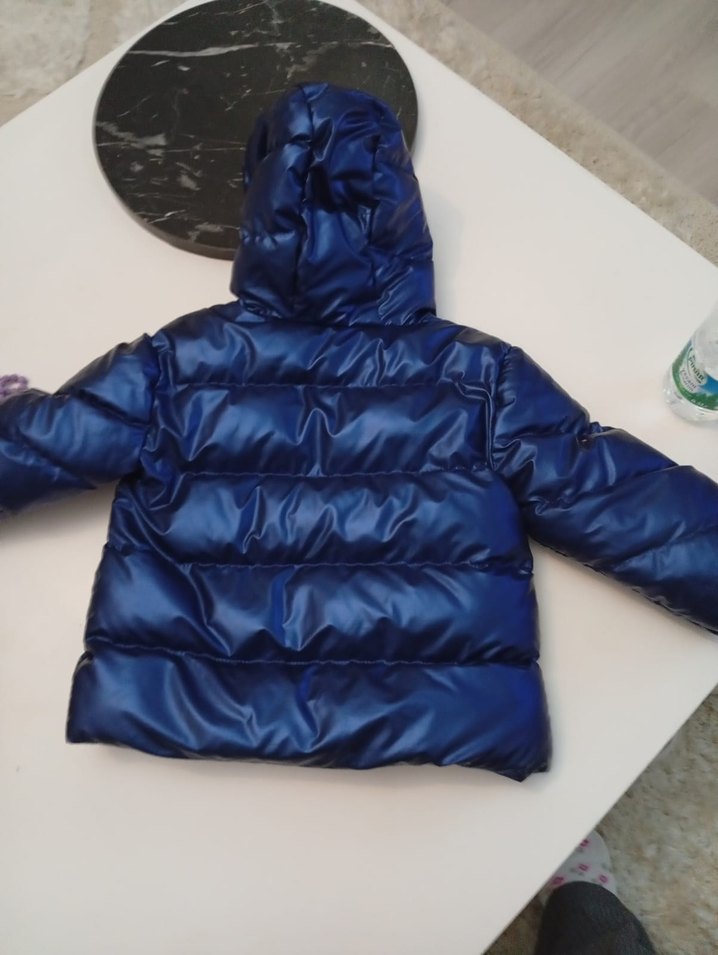 BG  storeDüğmeli Kapüşonlu Erkek Çocuk Lacivert Mont - Görsel 2