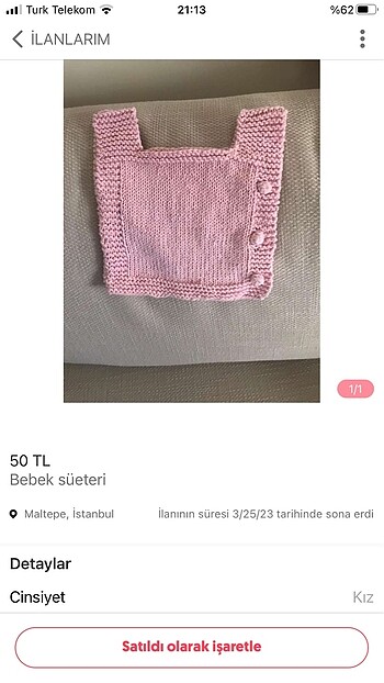 El emeği bebek süeteri ve yeleği
