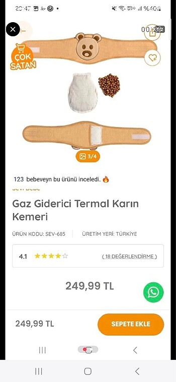 Gaz giderici kemer