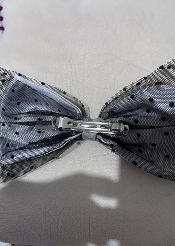 Accessorize Gri Puantiyeli Fiyonk Saç Aksesuarı