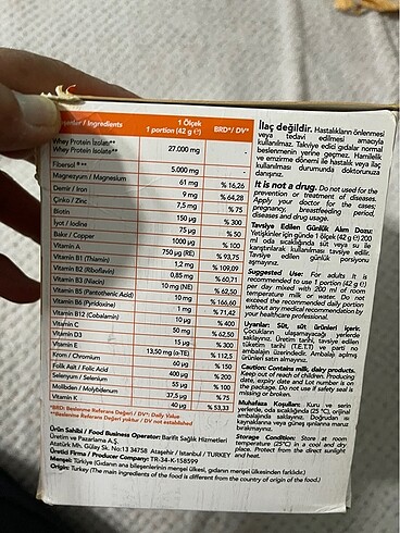  Beden Barifit protein