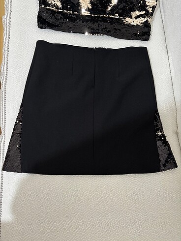 Payetli şık gece düğün etek bluz - Görsel 4